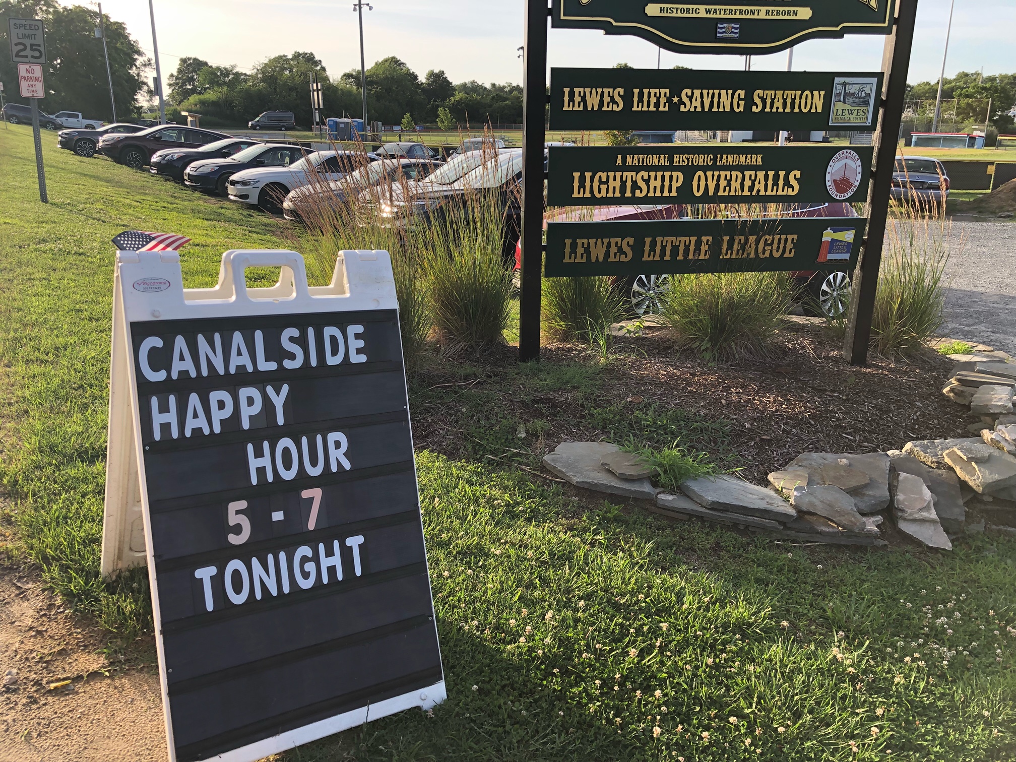 Canalside Happy Hour Sign